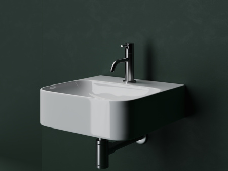 Раковина из сантехнического фарфора Ceramica Nova AURA CN2005 40х40 подвесная цвет белый 1 отверстие под смеситель